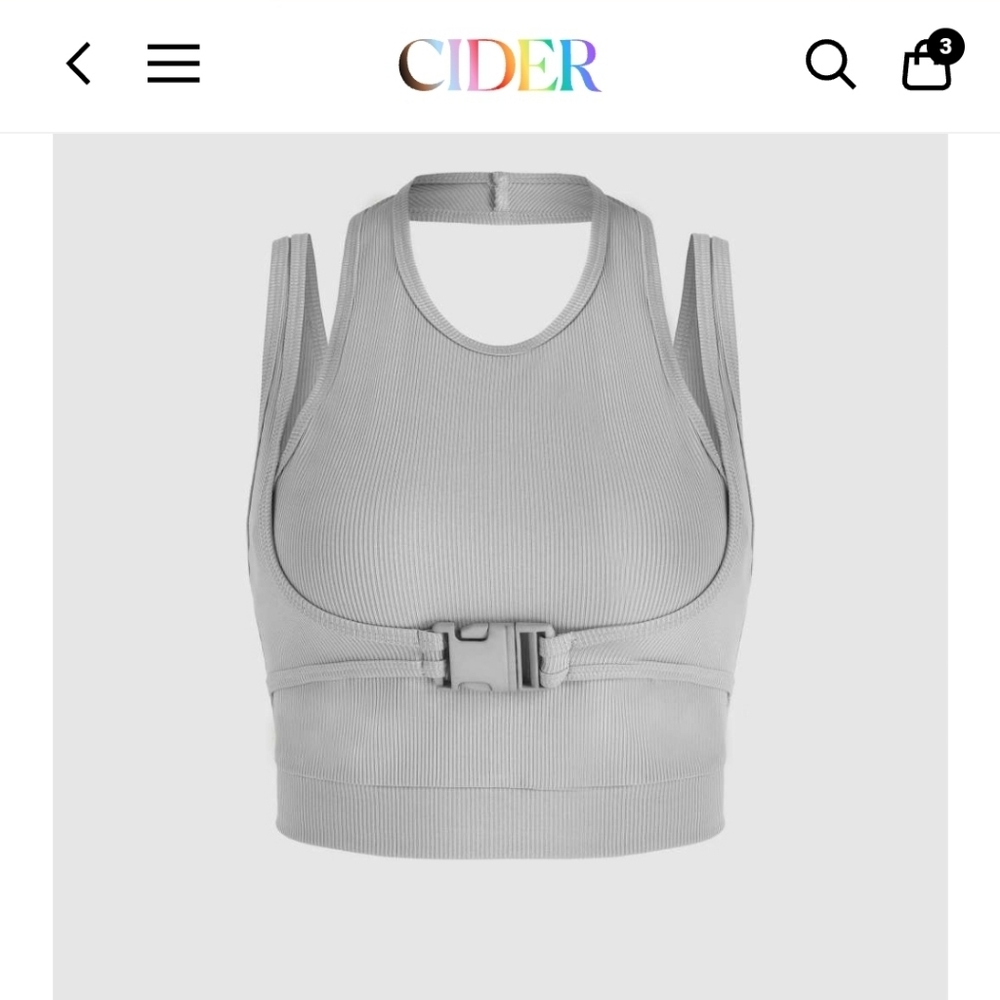 NWT Cider buckle crop tank
